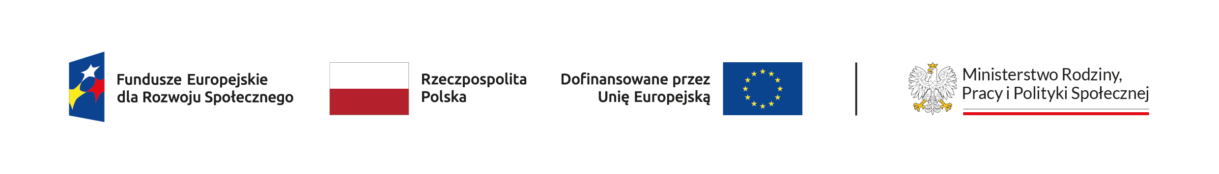 Zestawienie znaków FE, barwy RP, UE, MRPiPS